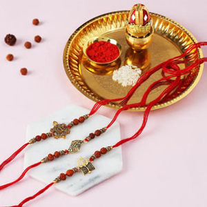 Rakhi with Pooja Thali